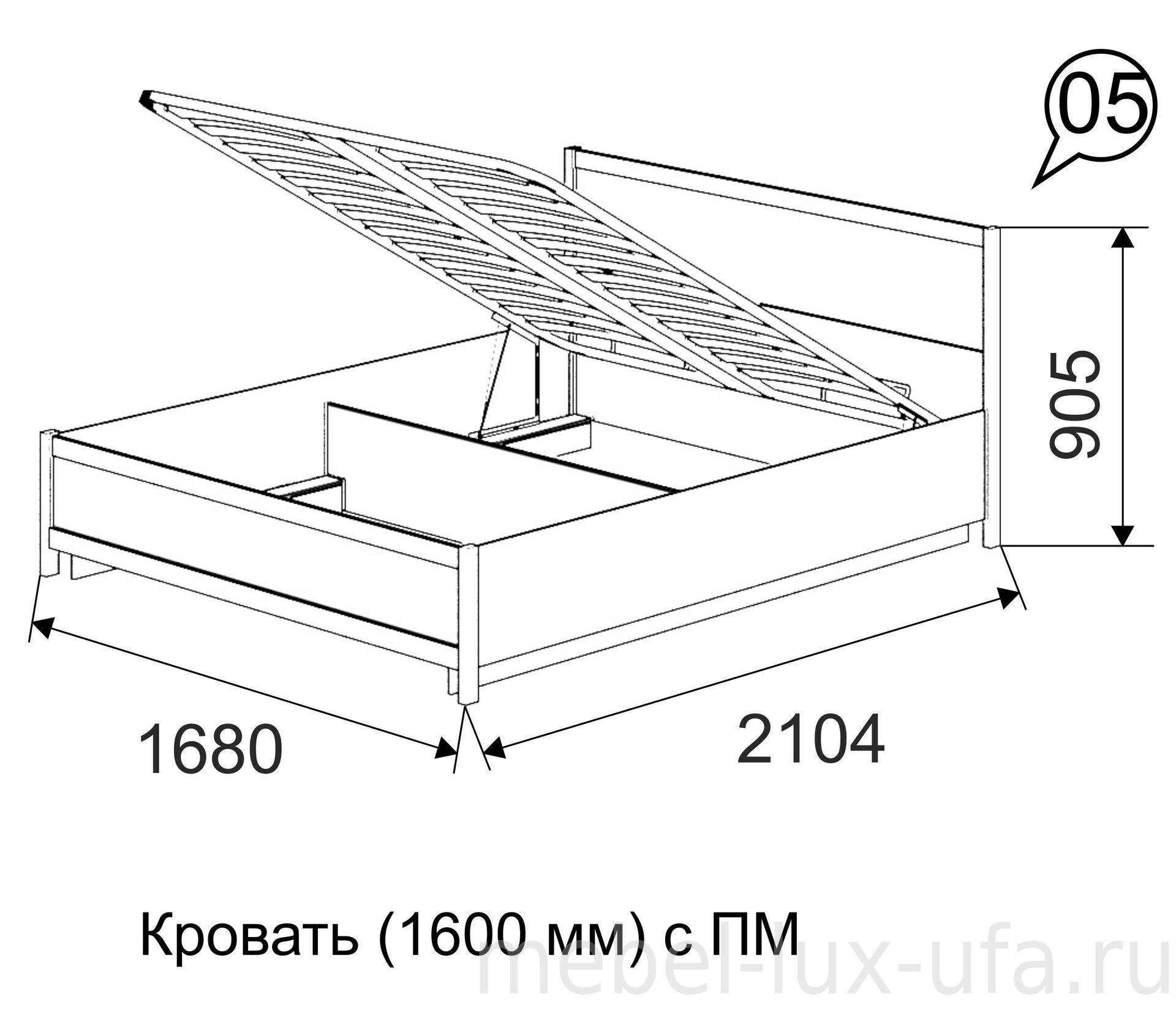 Кровать вива с подъемным механизмом